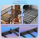 preview thumbnail 8 of 7, HOMCOM Metal Loft Bed Twin Size with L-Shaped Desk, LED Lights, Charging Station, Twin Loft Bed Frame with Shelves
