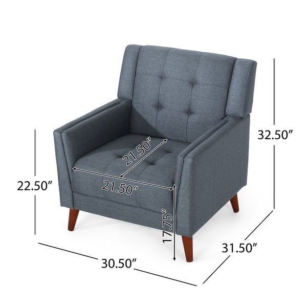 dimension image slide 8 of 9, Candace Fabric Arm Chair and Loveseat Set by Christopher Knight Home