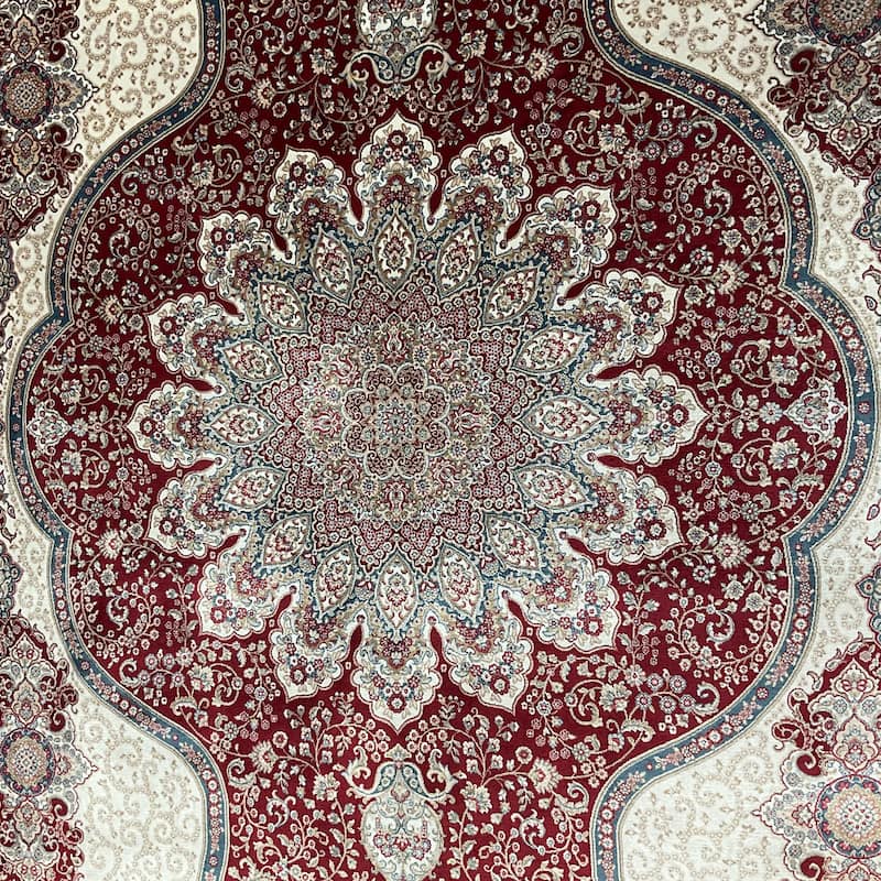 HERAT ORIENTAL Handmade 6'5" x 9'10" Kashmiri Silk Rug - 6'5" x 9'10"