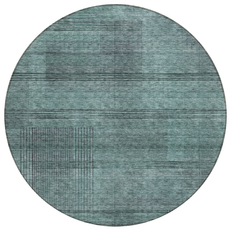 Machine Washable Indoor/ Outdoor Chantille Contemporary Imprints Rug