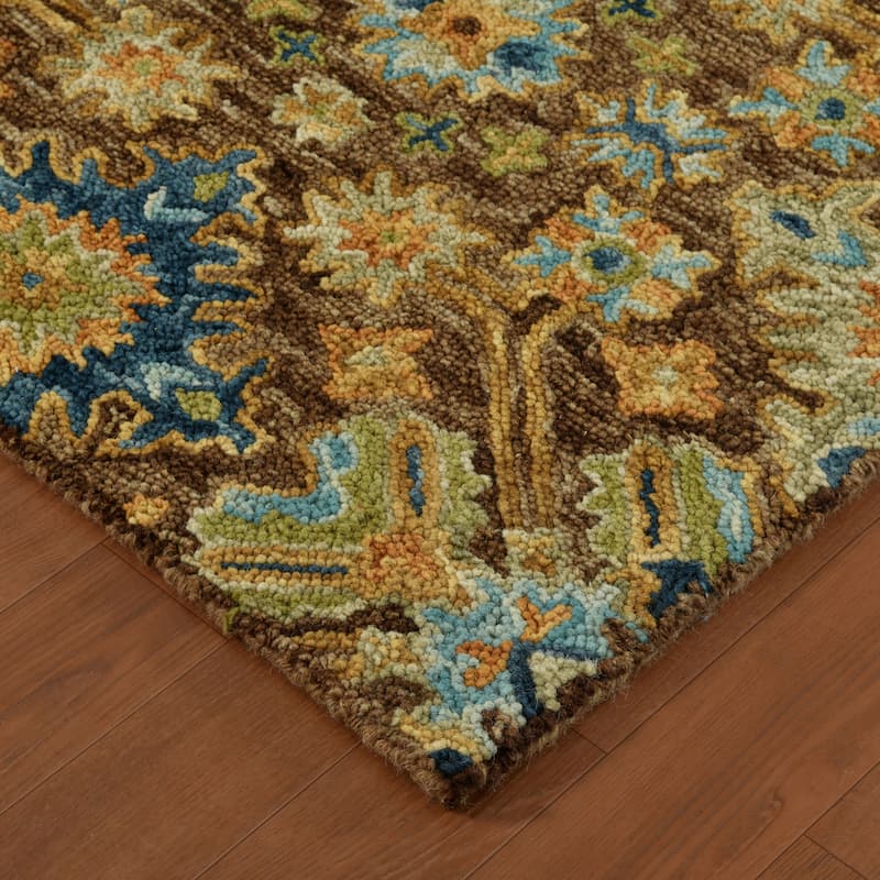 Empress Brown Traditional Hand-Hooked Area Rug 2' x 3'