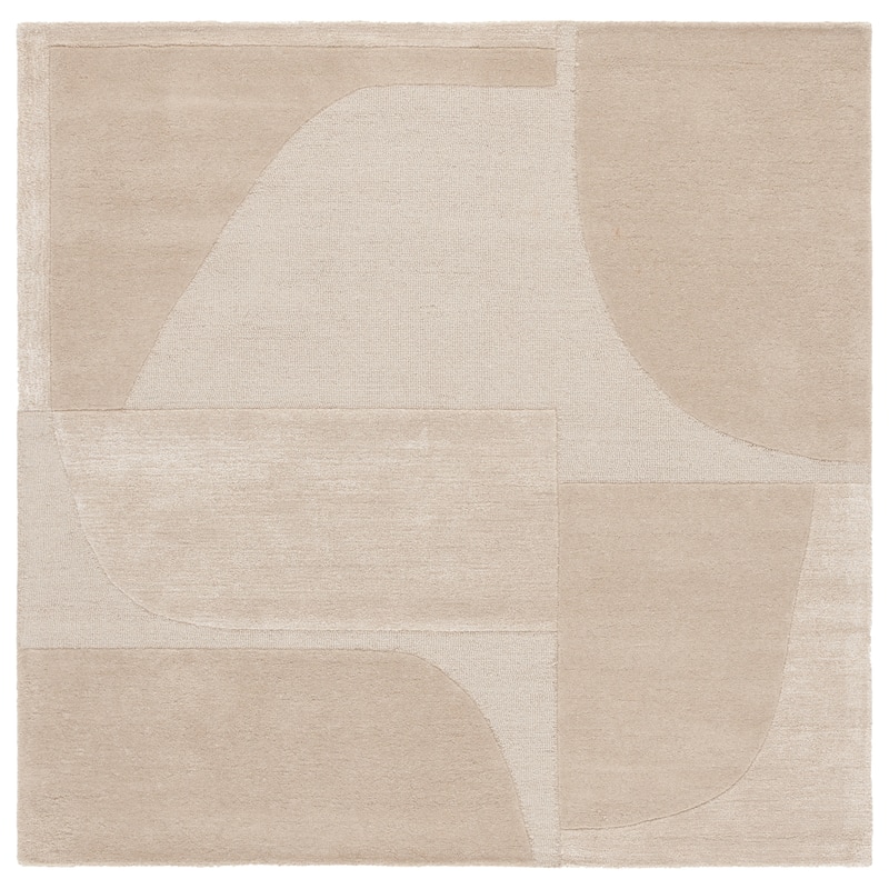 SAFAVIEH Handmade Fifth Avenue Shamira Mid-Century Modern New Zealand - 6' x 6' Square - Beige