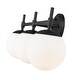 preview thumbnail 2 of 18, 3 Light Bathroom Vanity Light in Multiple Finishes with Opal Glass Shades