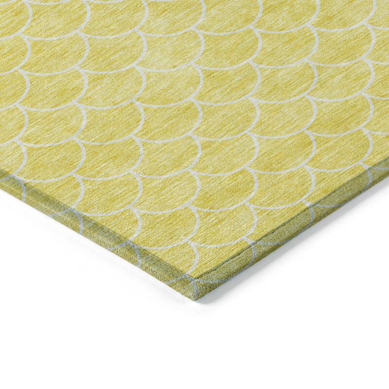 Machine Washable Indoor/ Outdoor Chantille Modern Geo Rug