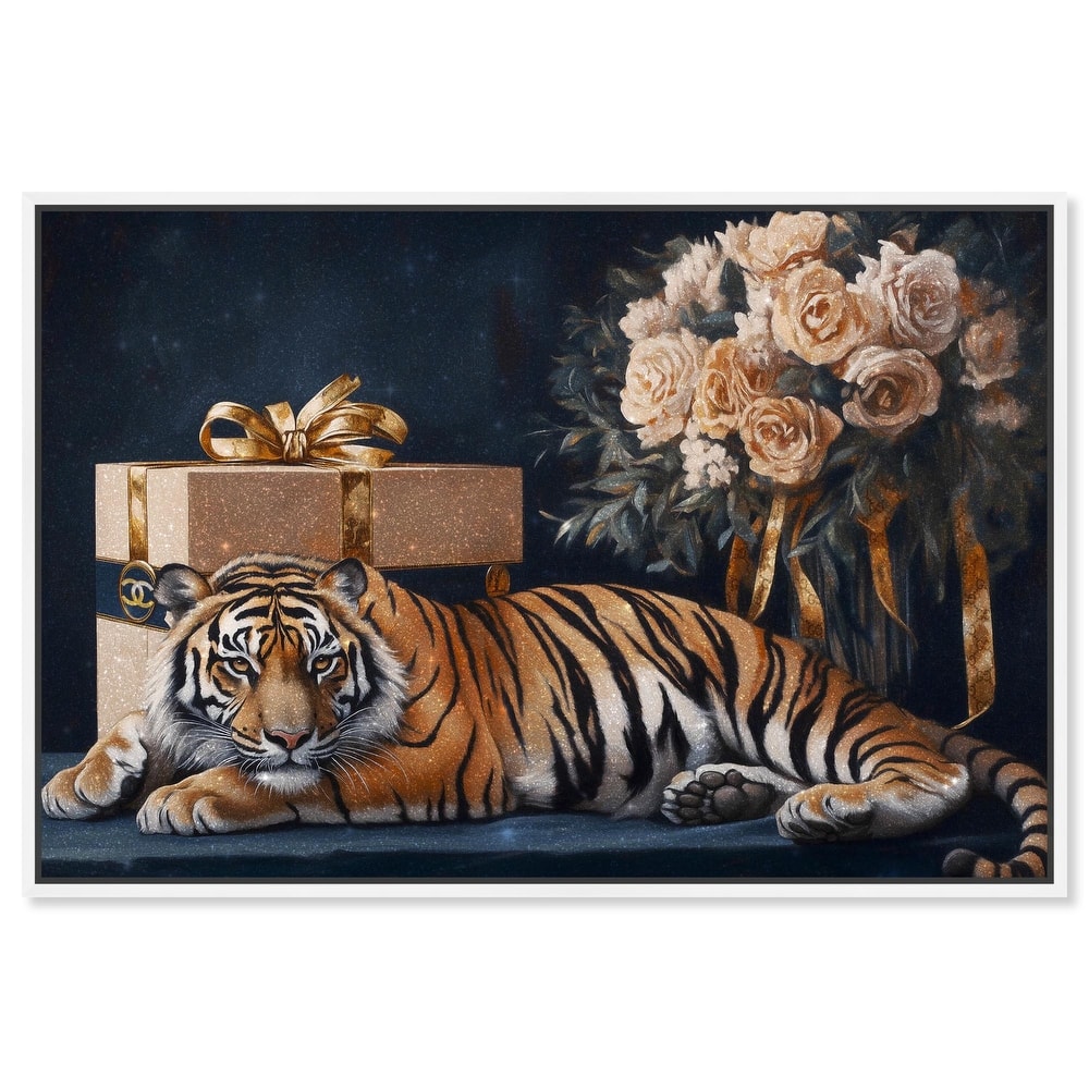 Tiger Glam Gift Boxes Canvas by Art Remedy