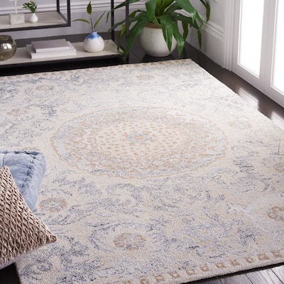 SAFAVIEH Handmade Marquee Wolfhilde Medallion Wool Rug