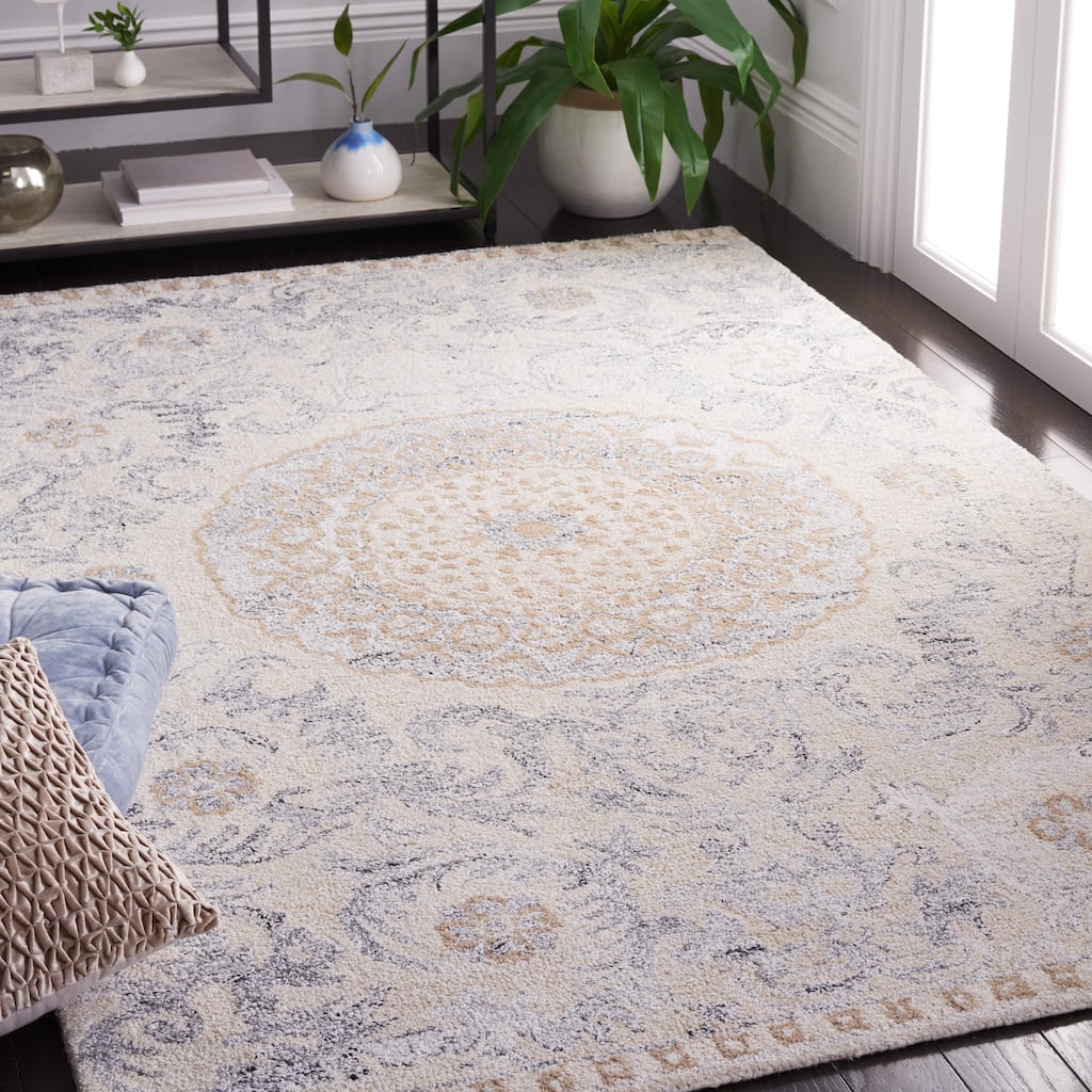 SAFAVIEH Handmade Marquee Wolfhilde Medallion Wool Rug