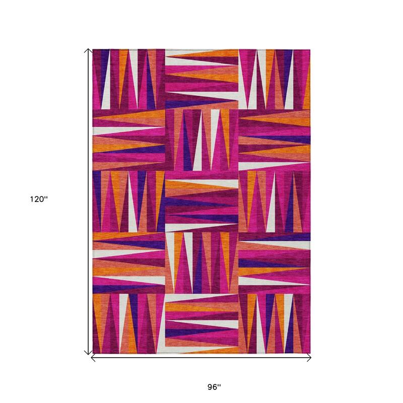 HomeRoots Geometric Transitional Rectangle Outdoor Rug