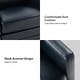 preview thumbnail 38 of 55, Terrance Transitional Swivel Faux Leather Barrel Accent Chair with Metal Base