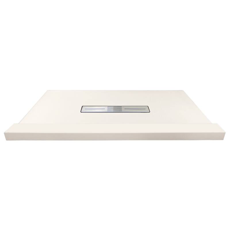 Transolid FZST6642C 64-7/8" x 42-1/2" Rectangular Shower Base with - Cameo