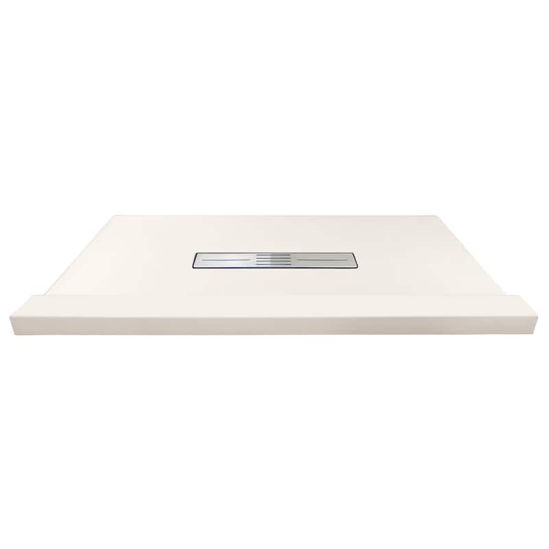 Transolid FZST7248C 70-7/8" x 48-1/2" Rectangular Shower Base with - Cameo