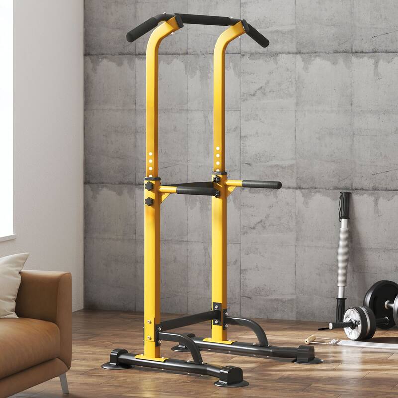Adjustable Height Power Tower Pull Up Bar Station Home Gym Workout Equipment