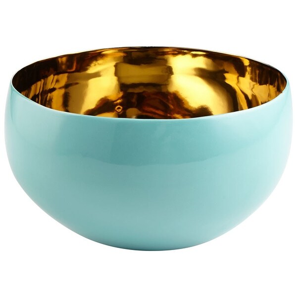 Cyan Design Large Nico Bowl Nico 10.25" Diameter Ceramic Decorative Bowl - Aqua