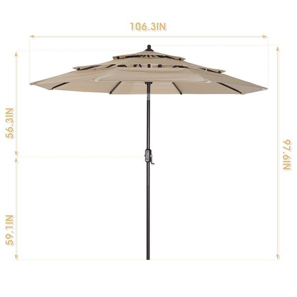 3 Tier round Patio Umbrella Bed Bath & Beyond 34492296