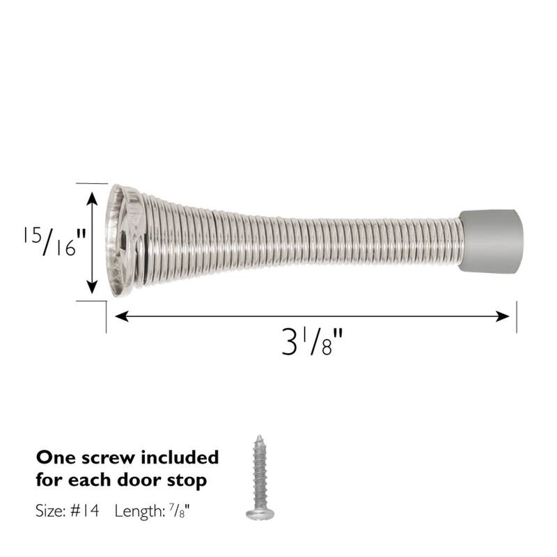 Design House 188284 3-1/8" Baseboard Mounted Spring Door Stop