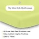 preview thumbnail 39 of 38, BreathableBaby All-in-One Fitted Sheet & Waterproof Cover for 38" x 24" Mini Crib Mattress (2-Pack)