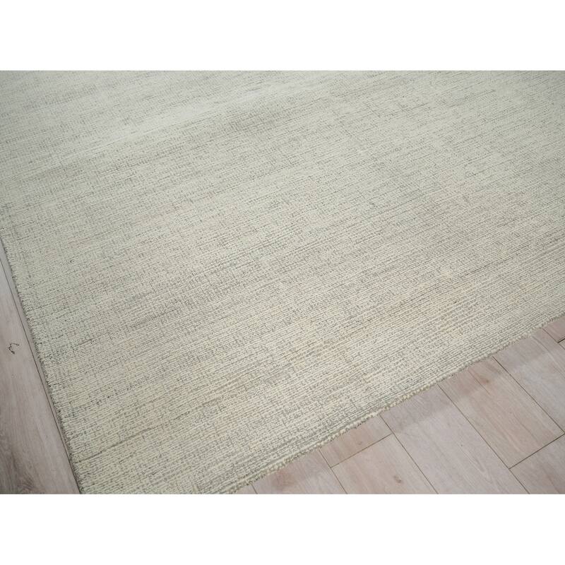 Elements Handmade Hand Tufted New Zealand Wool Gray/Ivory Area Rug.