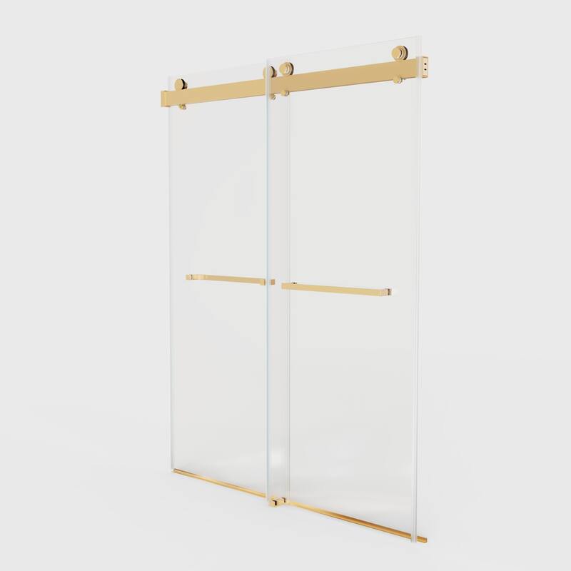 56-60 inches W *76 inches H Frameless Double Sliding