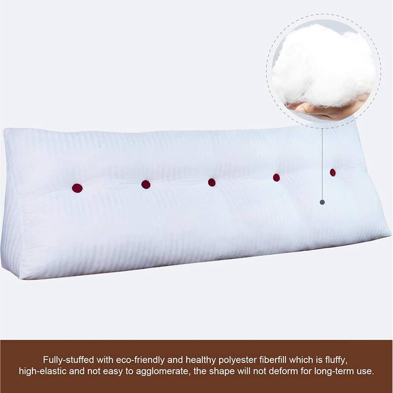 WOWMAX Bed Reading Wedge Back Support Headboard Pillow for TV Watching
