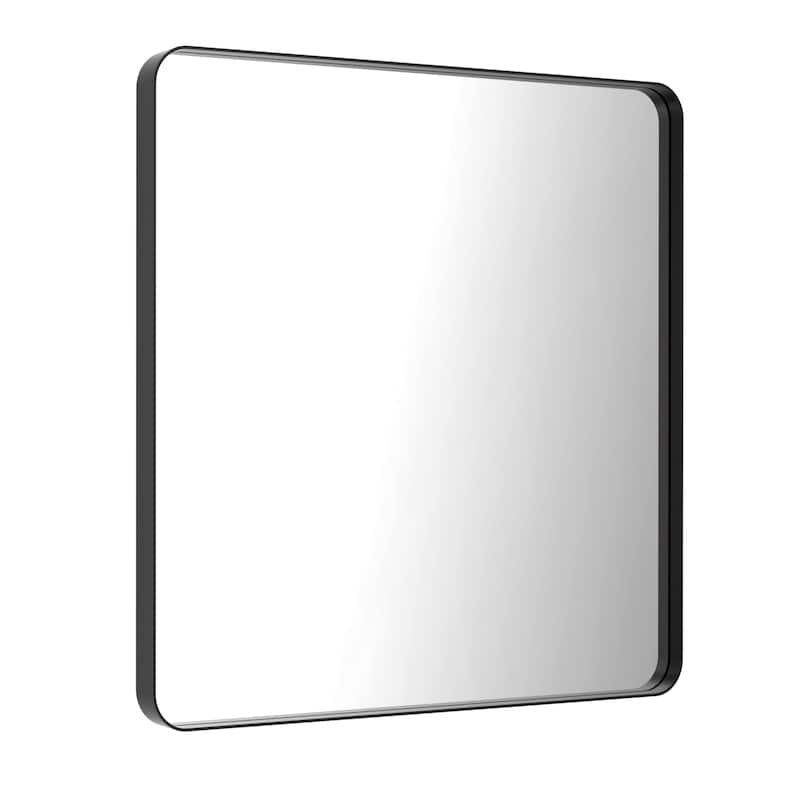 36x36 Inch Black Aluminium Frame Bathroom Mirror