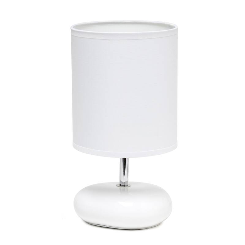 Creekwood Home 10.24" Traditional Mini Round Rock Table Lamp - 10.24 - White