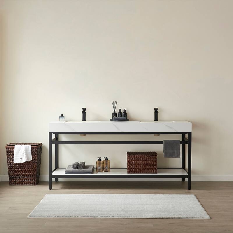 Miseno MV702572-NM Funes 72" Free Standing Double Basin Vanity Set