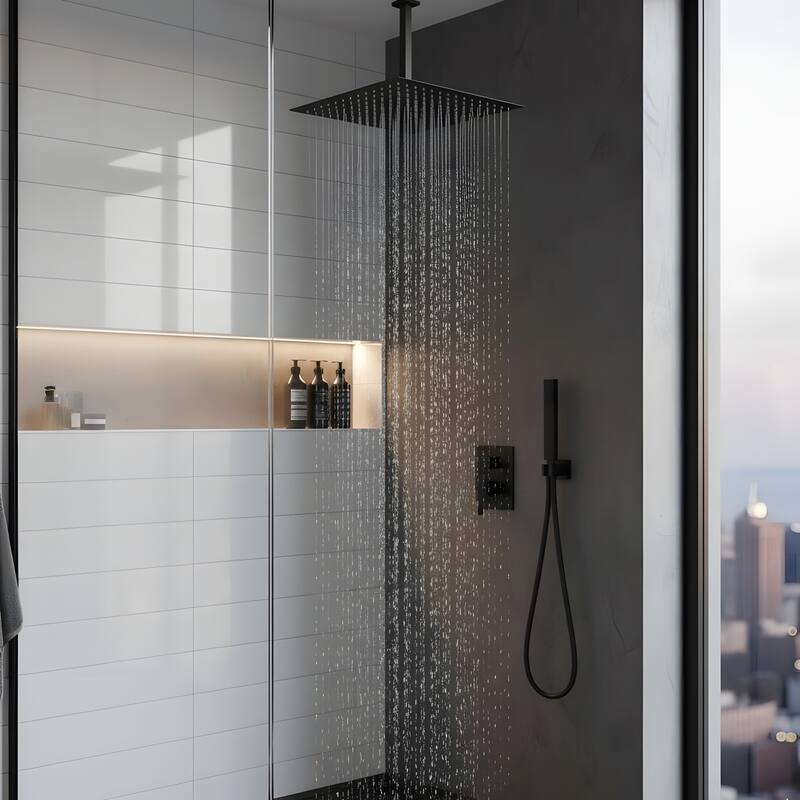 Bathroom Luxury High Pressure Waterfall Rain Shower Head