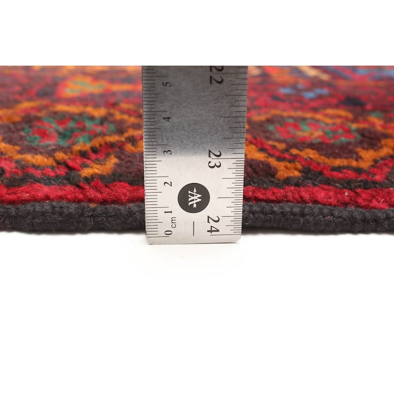 ECARPETGALLERY Hand-knotted Teimani Red Wool Rug - 3'3 x 6'9