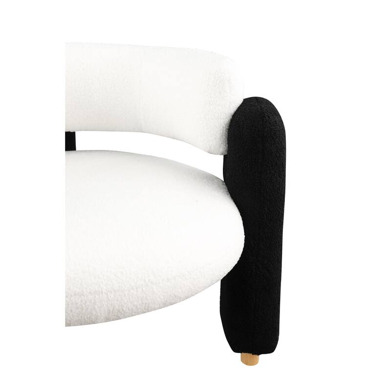 Modern Accent Chair With Solid Wood Frame, For Living Room, Bedroom, Lounge Area, Office