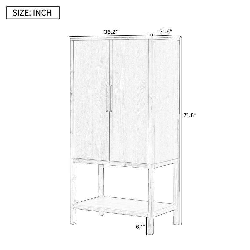 Sophisticated Oak Veneer Cabinet With Multiple Storage Functions,Suitable For Study,Entryway,Hallway,Living Room,Foyer