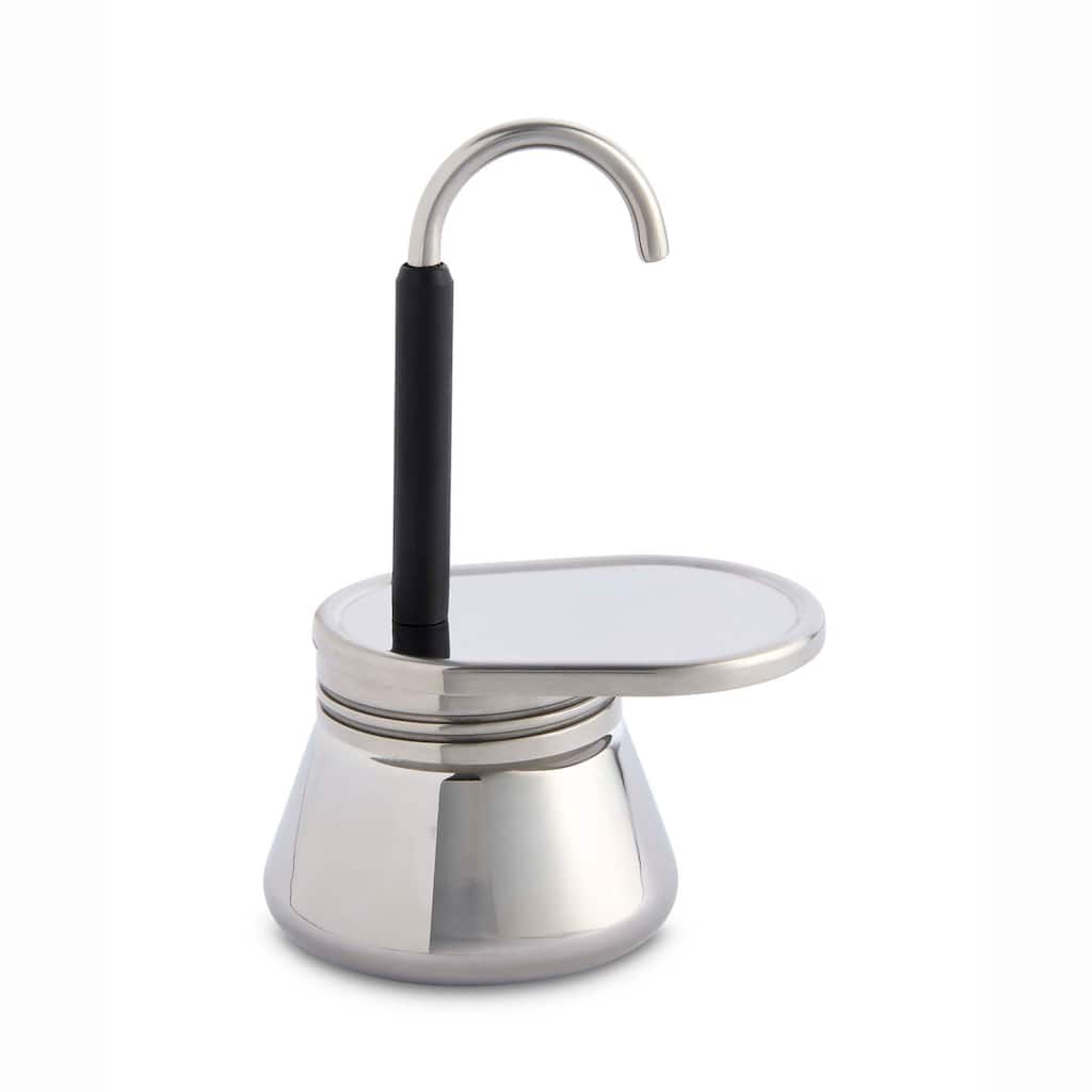 Fino Single-Serving Stovetop Espresso Coffee Maker, Stainless Steel, Brews 1.7-Ounces