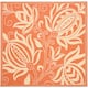 SAFAVIEH Courtyard Leatrice Indoor/ Outdoor Patio Backyard Rug - 6'7" x 6'7" Square - Terracotta/Natural