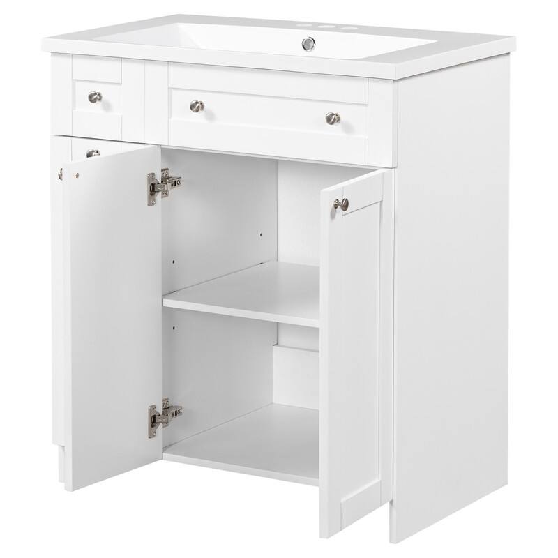 Single Sink 30" Bathroom Vanity with Combo Cabinet and Storage