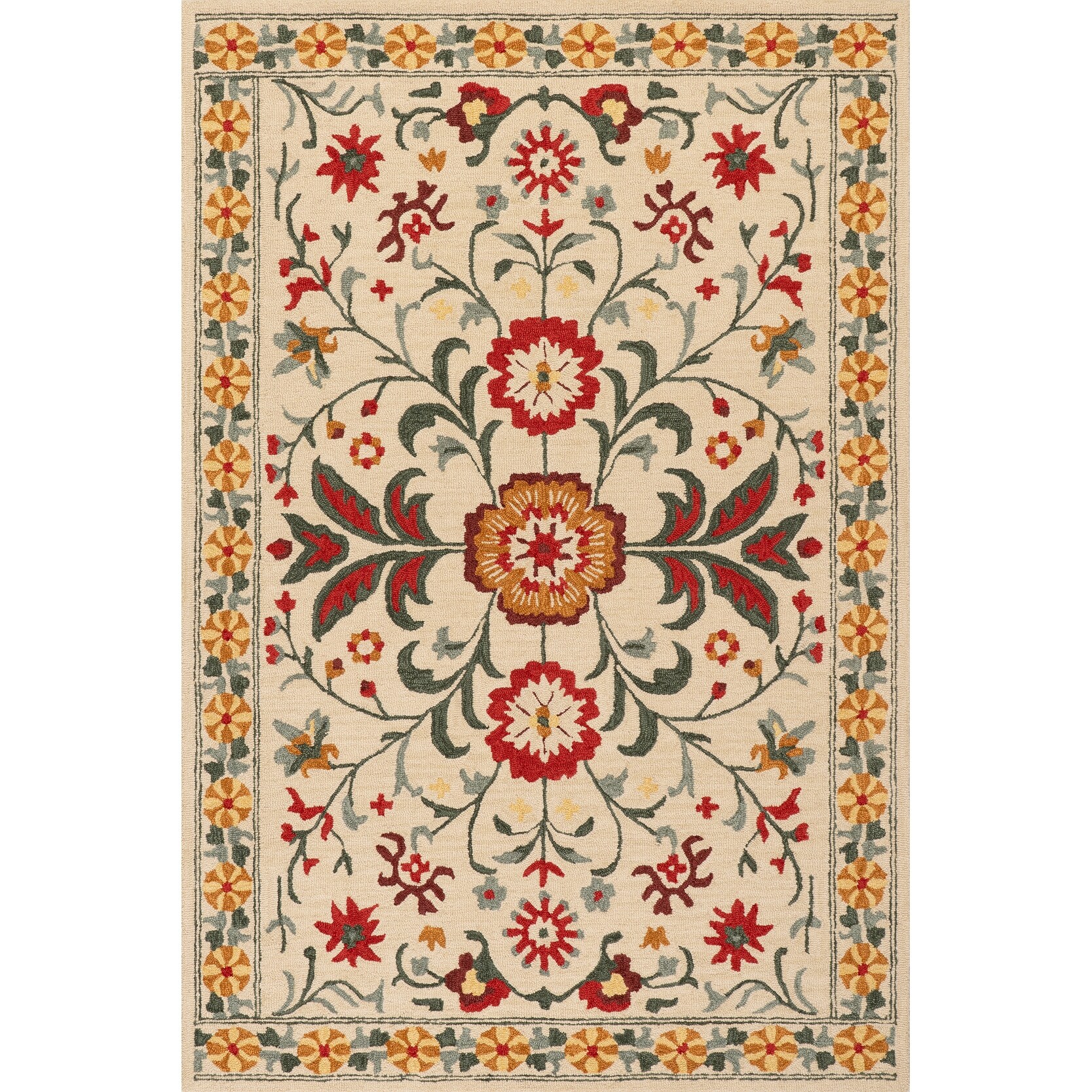 Shangrila Folk Floral Wool Rug