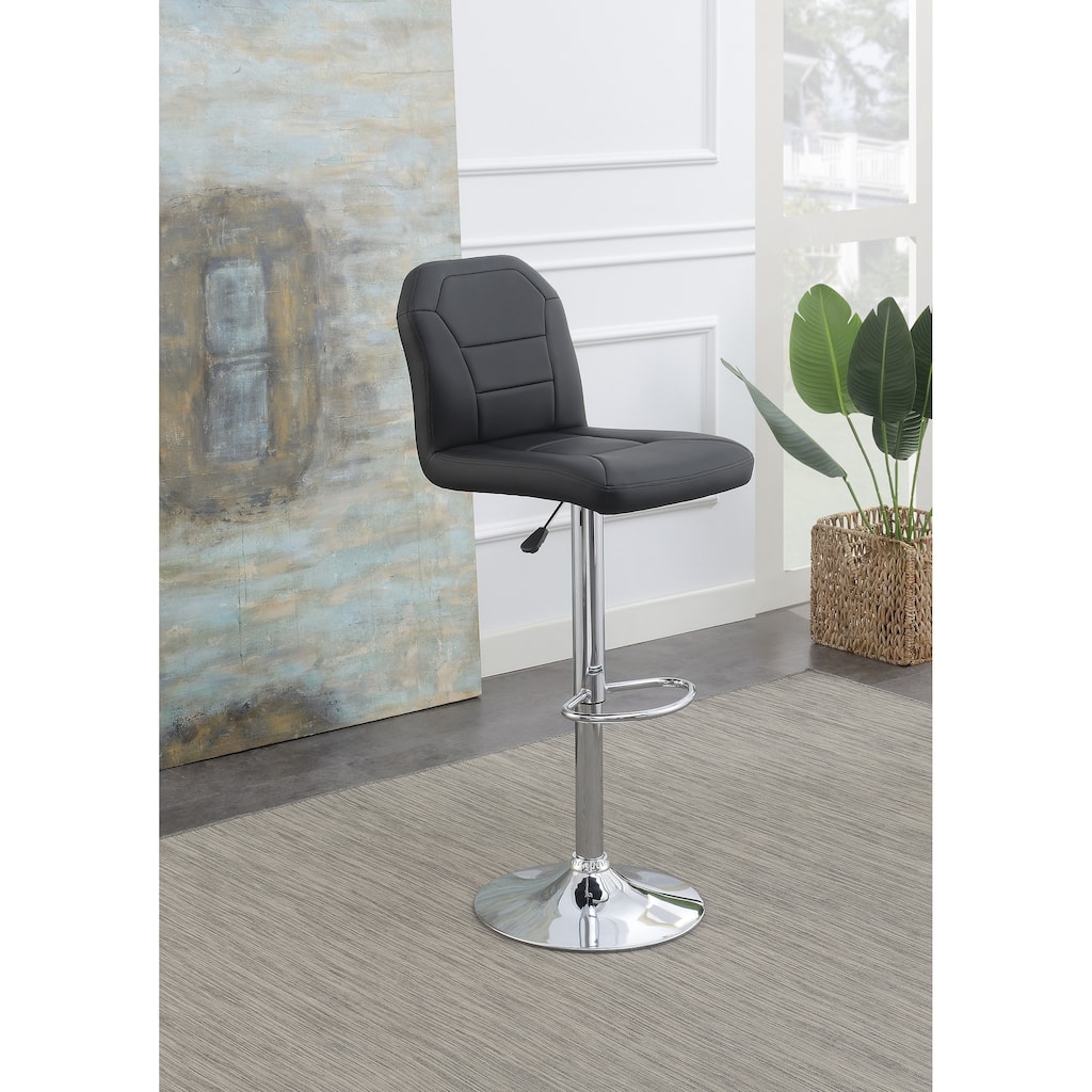 Set of 2 Modern Adjustable Bar Stools Chairs with Chrome Base