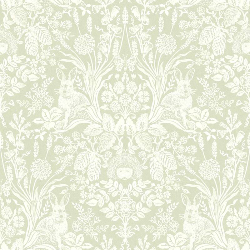 Woodland Damask Unpasted Wallpaper – 396in x 20.8in