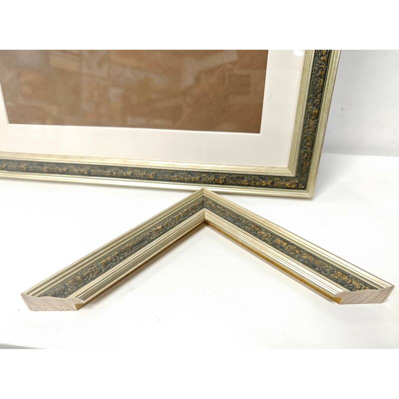 Solid Wood Picture Frame - Replaceable Canvas Art Frame with Organic Glass, Elegant Framed Wall Decor for Living Room