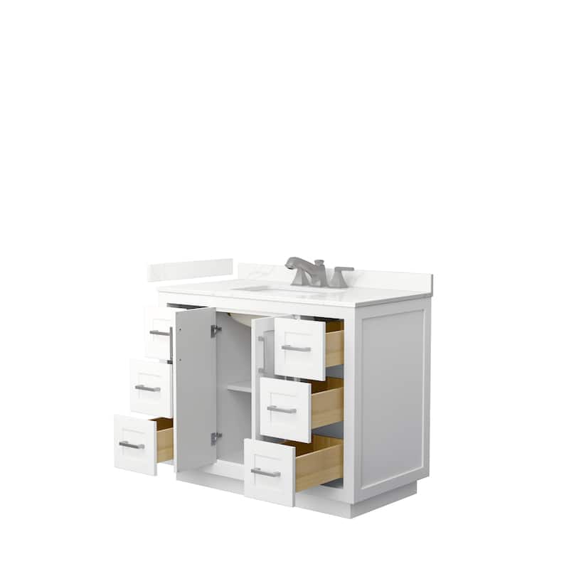 Miranda 42-inch Single Vanity, Quartz Top