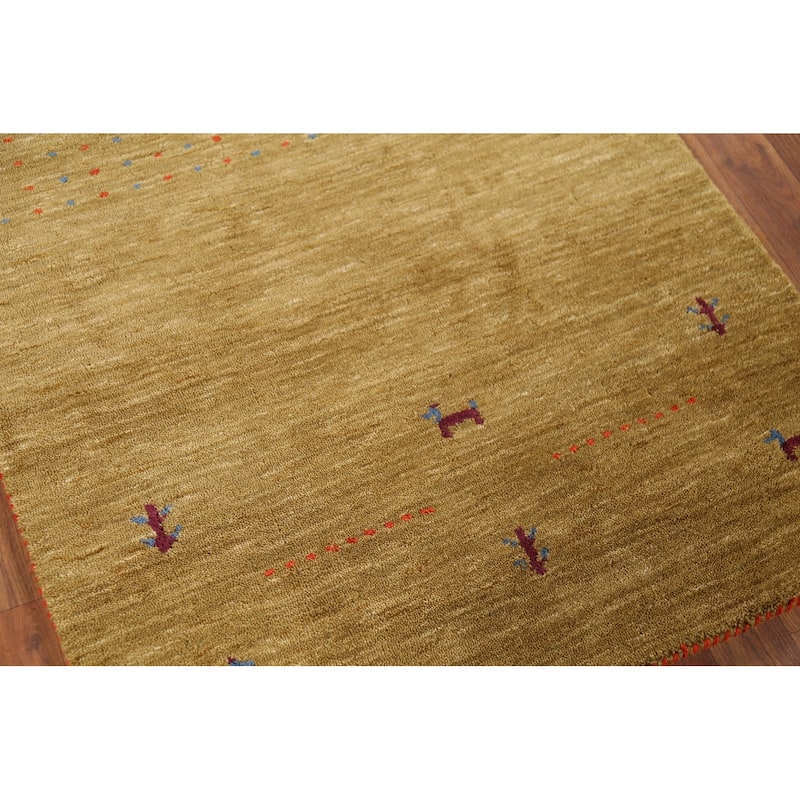 Animals Tribal Gabbeh Indian Accent Rug Handmade Modern Wool Carpet - 3'0"x 5'3"