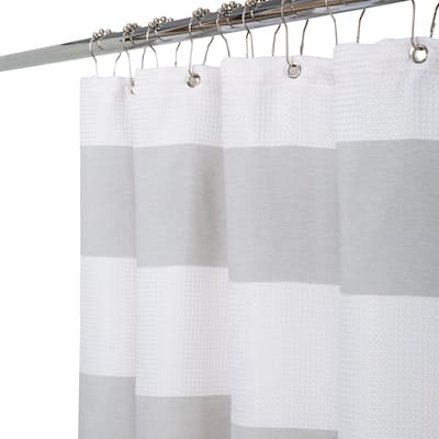 Elle Décor Jacquard Weave Shower Curtain in Grey