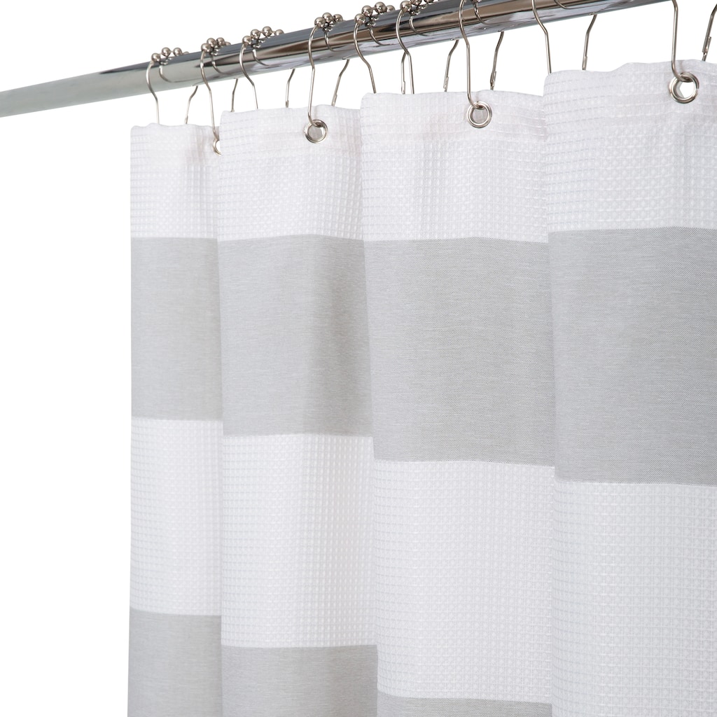 Elle Décor Jacquard Weave Shower Curtain in Grey