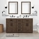 preview thumbnail 6 of 15, OVE Decors Bailey 60 in. Double sink Bathroom Vanity in Almond Latte with Power Bar