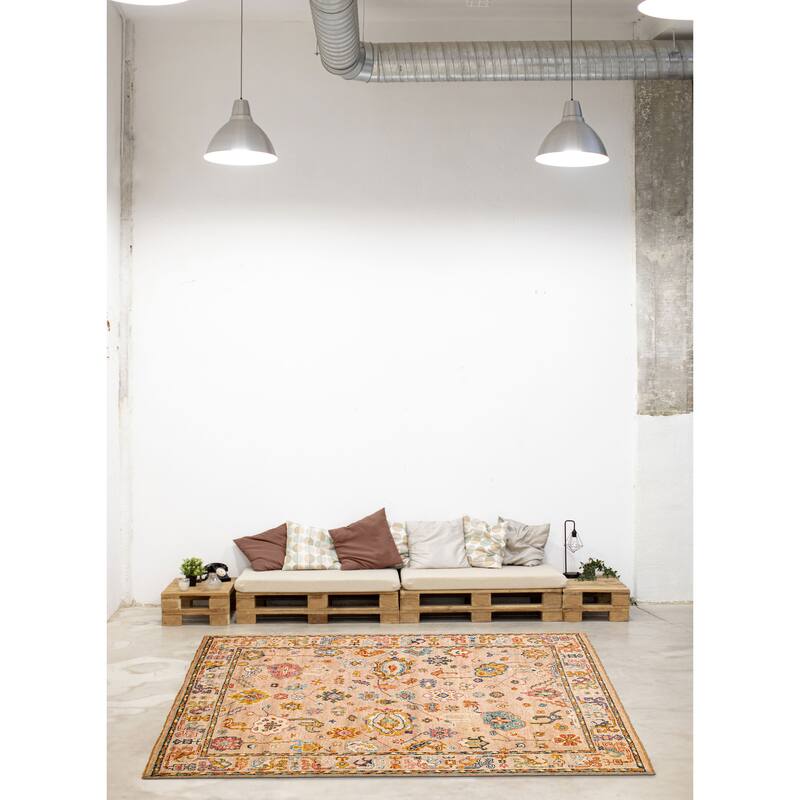 ECARPETGALLERY Hand-knotted Jules Serapi Beige Wool Rug - 8'2 x 9'11