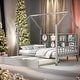 preview thumbnail 19 of 25, Full Size Wooden House Bed Kids Bed with Trundle and Shelf Grey