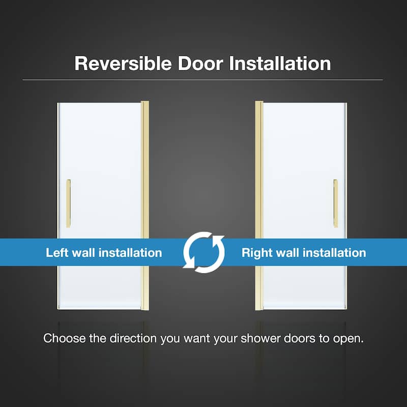 Pasadena Alcove Frameless Pivot Shower Door, 2025