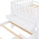 preview thumbnail 8 of 14, White Twin Size Solid Wood L-shaped Loft Bed with Drawers