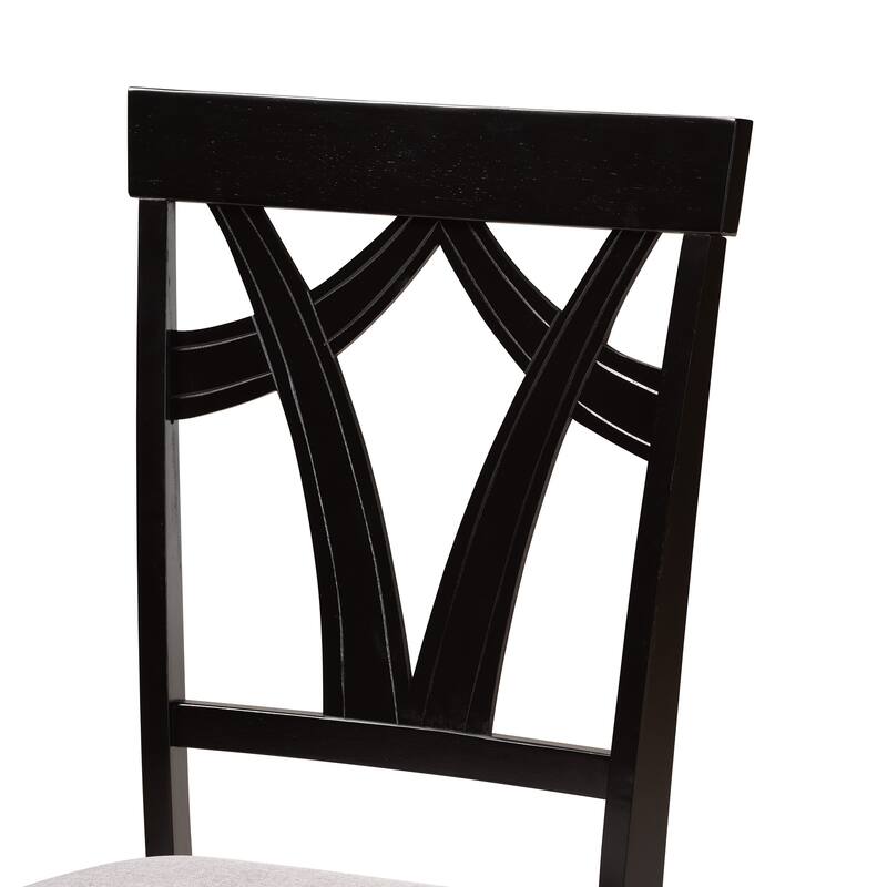 Branca Modern and Contemporary 5-Piece Wood Dining Set-Dark Brown