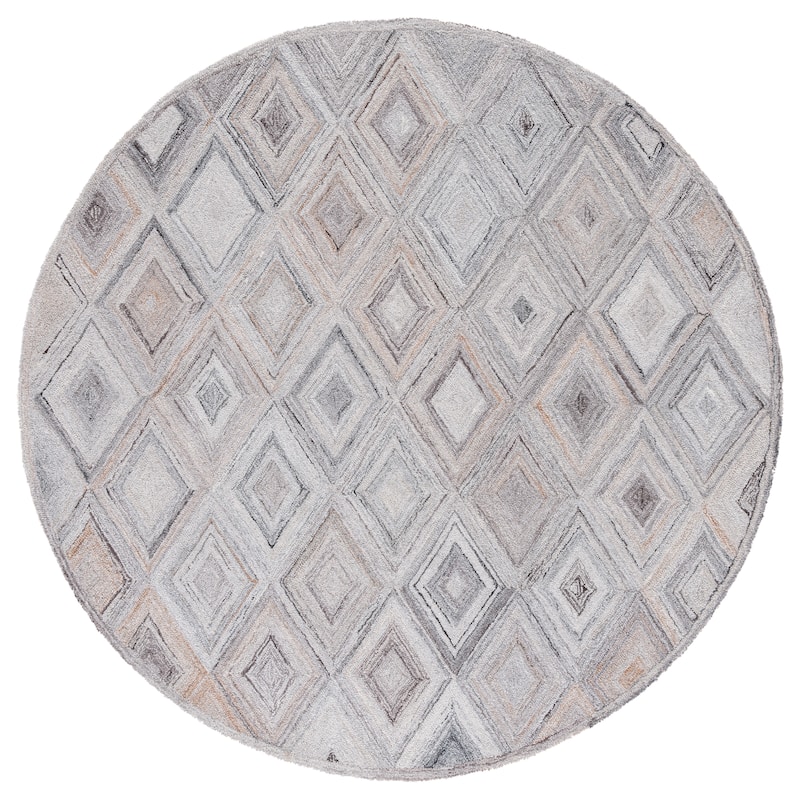 SAFAVIEH Handmade Metro Kimberlyn Rug - 6' Round - Grey/Light Brown