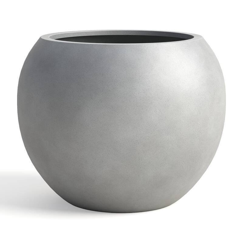 DTY Signature Mount Sherman 1-Piece Fiberstone Planter for Indoor/Outdoor