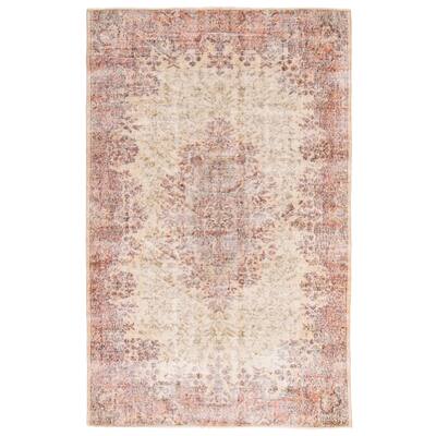 ECARPETGALLERY Hand-knotted Melis Vintage Beige Wool Rug - 5'5 x 8'7